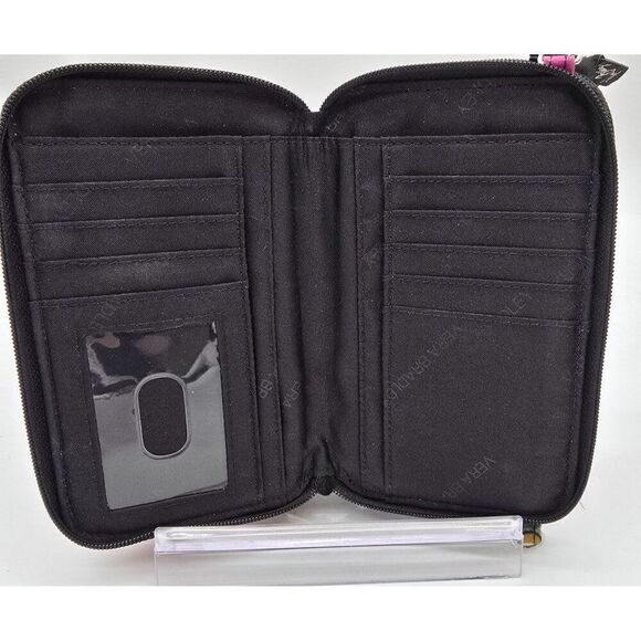 Vera Bradley Womens Floral Quilted Wristlet Wallet With Card Slots & Zipper Pock - Picture 4 of 5